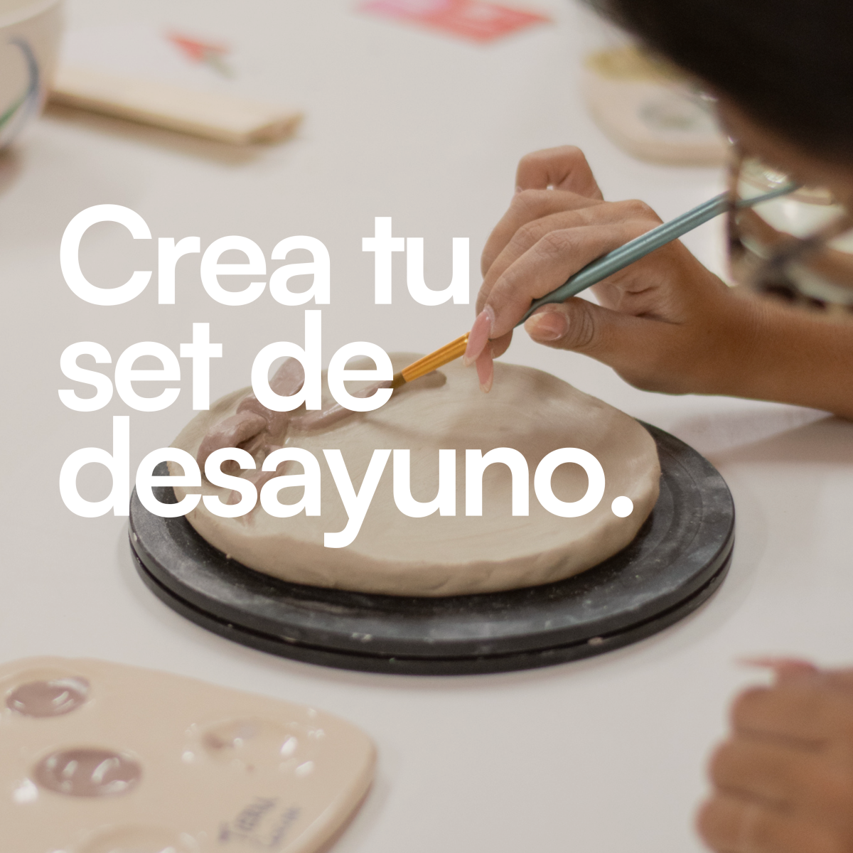 crea tu set desayuno en ceramica en nuestro taller en malaga